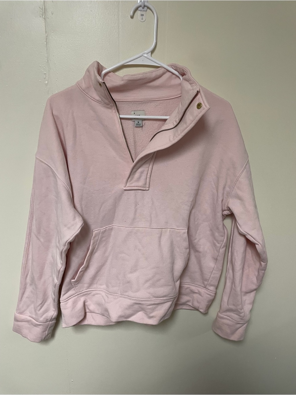 a new day Light Pink Quarter-Zip Pullover Hoodie